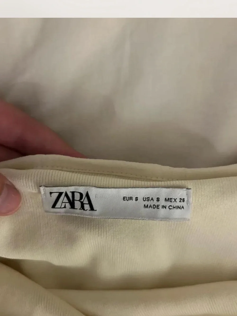 Zara Cream One-Shoulder Ruffle Top - Picture 3 of 3